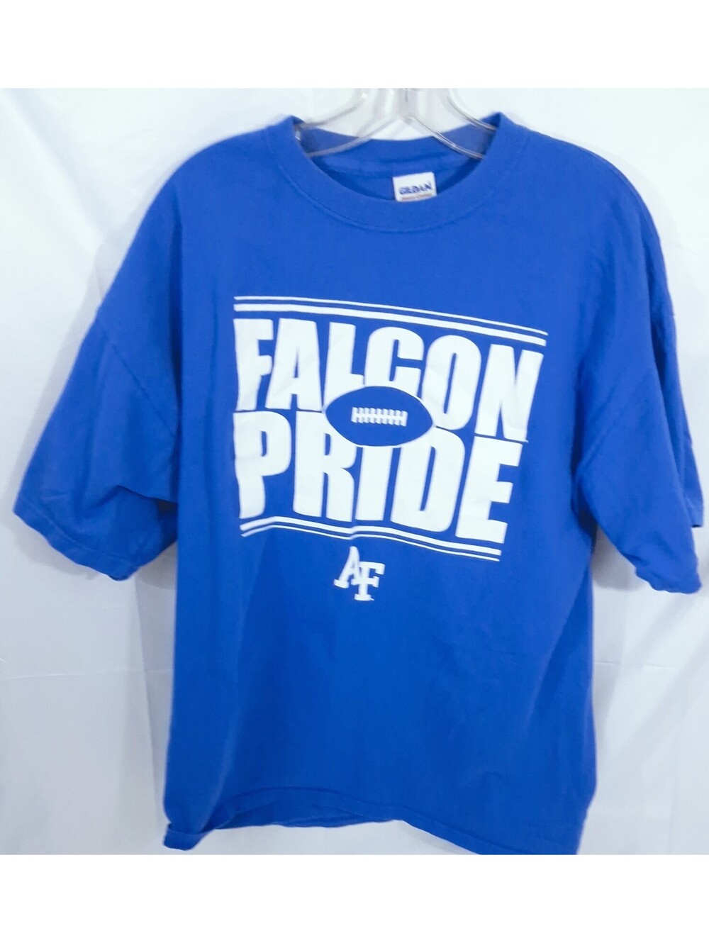 FALCON Pride AF Football Gildan Heavy Cotton 100% Blue T-Shirt Short Sleeve XL